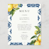 Citron Citrus Positano Menu Mariage italien (Devant)