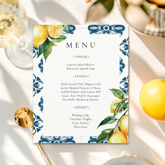 Citron Citrus Positano Menu Mariage italien