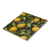 Citron clair avec carreaux d'impression feuille ve (Côté)