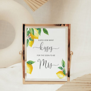 Citron combien de baisers affiche de jeu de baby s