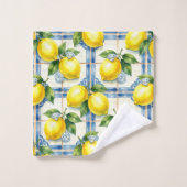 Citron Diamants Art Déco Luxe (Gant de toilette)