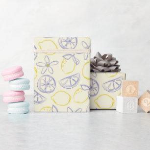Citron Doodle Patroon Wrapping Paper Roll Cadeaupapier