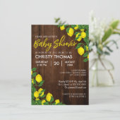 Citron en bois été | INVITATION BABY SHOWER (Debout devant)