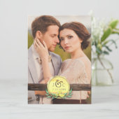 Citron en bois rustique du FAIRE-PART DE MARIAGE | (Debout devant)