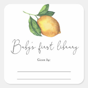 Citron - Étiquette de livre pour Baby Shower, livr