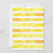 Citron floral bleu Invitation pour le premier anni (Dos)