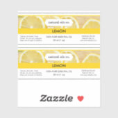 Citron huiles essentielles Étiquette de la bouteil (Feuille)