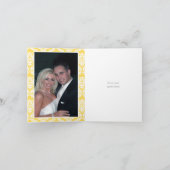 Citron jaune gris mariage damassé photo Merci (Intérieur)