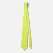 Citron jaune Initiales cachées Cravate couleur sol (Devant)