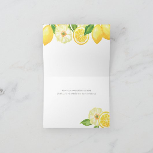 Citron jaune Merci de douche à fleurs (Intérieur)