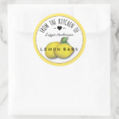 Citron jaune moderne de la cuisine du Étiquette (Sac)