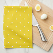 Citron jaune Polka Dot Serviettes de cuisine (Quart Plié)