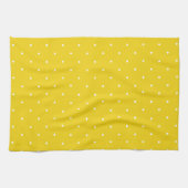 Citron jaune Polka Dot Serviettes de cuisine (Horizontal)