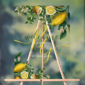 Citron jaune rustique Affiche de bienvenue Mariage (Neutre)