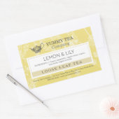 Citron jaune - Sticule Étiquette de thé à feuille  (Enveloppe)