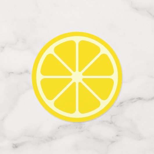 Citron jaune tranche amusant Citrus d'été Confetti (Petit recto)