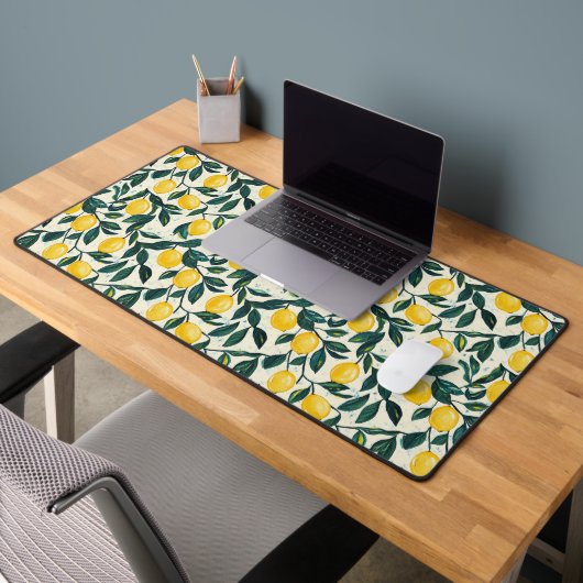 Citron jaune vif à motif (Bureau 2)