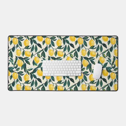 Citron jaune vif à motif (Clavier et souris)