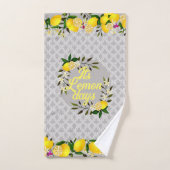 Citron Jours Motif Gris (Serviette à main)