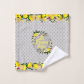 Citron Jours Motif Gris (Gant de toilette)