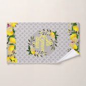 Citron Jours Motif Gris (Serviette à main)