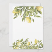 CITRON Lemon Faire-part de mariage (Dos)