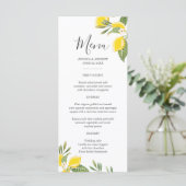 Citron Mariage Menu Feuillage Élégant Citrus Rusti (Debout devant)