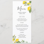 Citron Mariage Menu Feuillage Élégant Citrus Rusti (Devant)