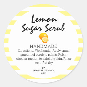 Citron moderne fait maison Étiquettes d'écume à su