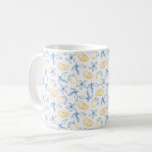 Citron Motif à la main - Mug de café (Devant gauche)