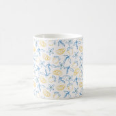 Citron Motif à la main - Mug de café (Centre)