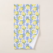 Citron Motif Aimer Blanc (Serviette à main)