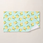 Citron Motif Aimer Bleu (Serviette à main)