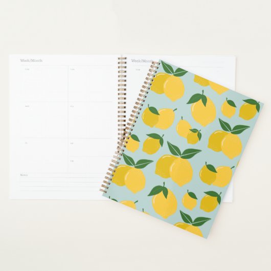 Citron Motif Fruit Rétro Jaune Sur Vert (Devant avec enveloppe)