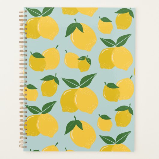 Citron Motif Fruit Rétro Jaune Sur Vert (Devant)