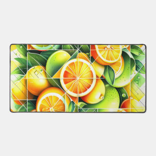 Citron orange botanique citrus géométrique