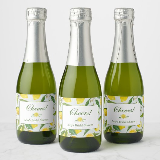 Citron principal Squeeze Mini Champagne Étiquette  (Bouteilles)