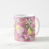Citron rose Floral Citrus Coffee Mug (Devant droit)