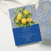 Citron sicilien Faire-part de mariage bleu italien
