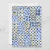 Citron sicilien Faire-part de mariage bleu italien (Dos)