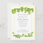 Citron thème Fête des mariées Brunch Invitation (Devant)