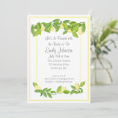 Citron thème Fête des mariées Brunch Invitation (Debout devant)