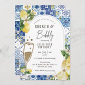 Citron toscan thème Anniversaire Invitation (Devant / Derrière)