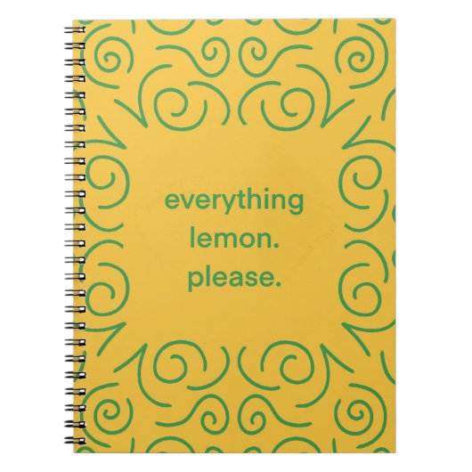 Citron tout Carnet spiral (Devant)