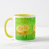 Citron tranché et gouttes d'eau Mug (Gauche)
