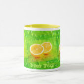 Citron tranché et gouttes d'eau Mug (Centre)
