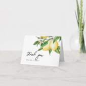 Citron vert Carte de remerciements Mariage (Devant)