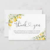 Citron vert Citrus Mariage Merci Cartes (Devant)