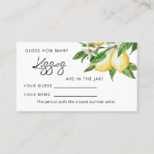 Citron vert Combien de Baisers Cartes de Jeu (Devant)