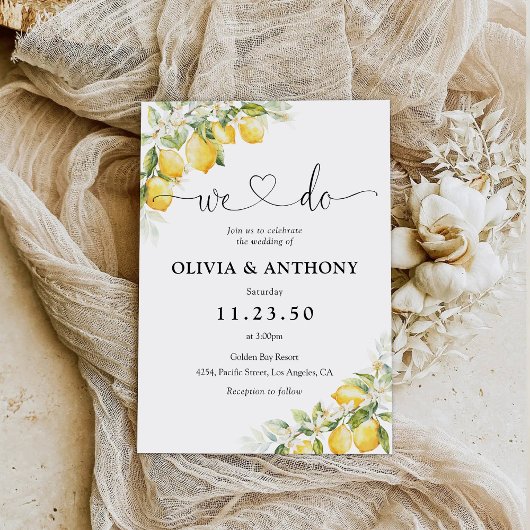 Citron vert Faire-part de mariage